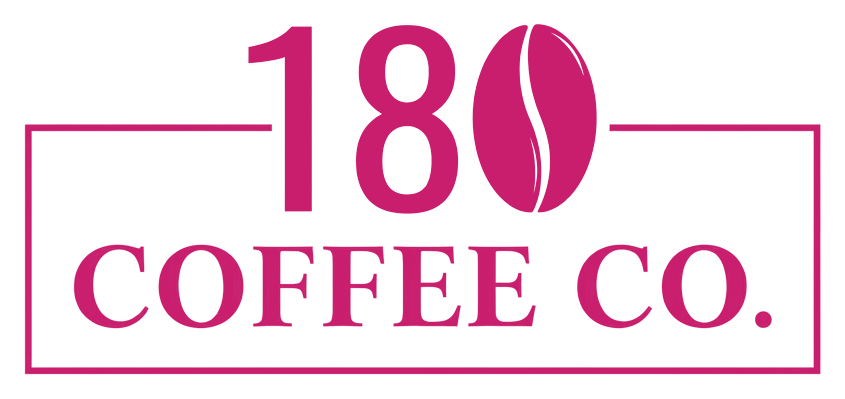 180 Coffee Co. mobile coffee trailer logo